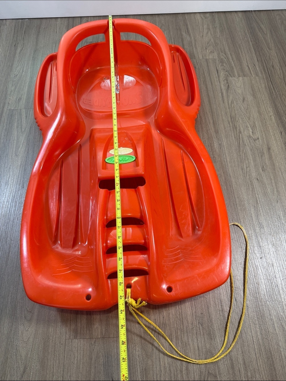Red Snow Sled with Pull Rope - Picture 2 of 9